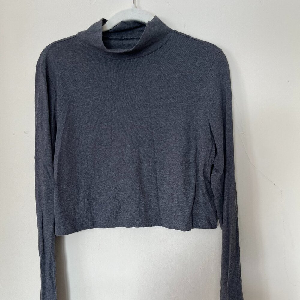 Grey long sleeved crop top